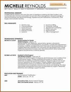 Dental Assistant Resume Template