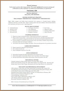 Dental Assistant Resume Templates