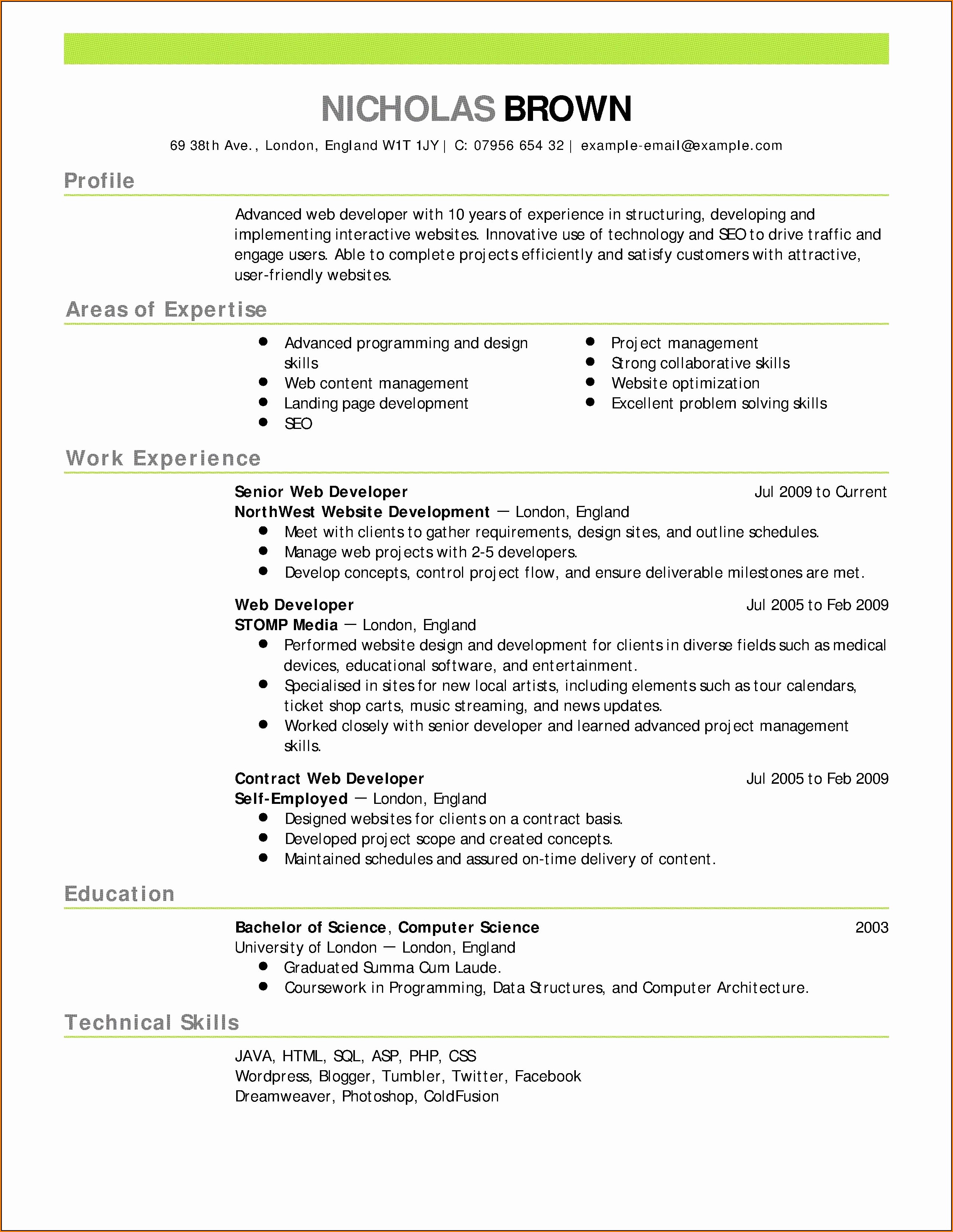 Direct Support Professional Resume Template