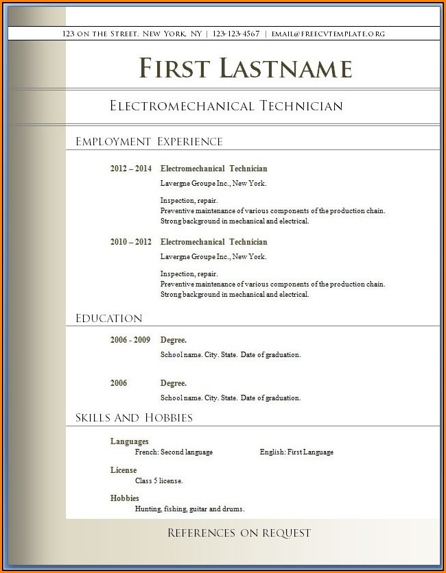 Downloadable Resume Templates Word