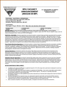 Electrician Job Application