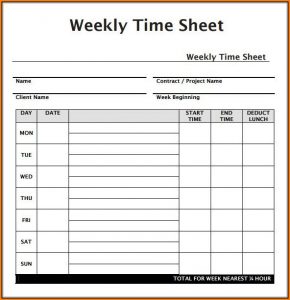 Employee Timesheet Template Free