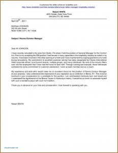 Example Application Letter For Hotel And Restaurant Management