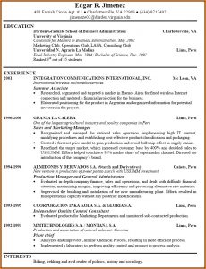 Examples Of Good Resumes For Jobs