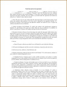 Food Truck Lease Agreement Template