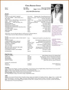 Free Acting Resume Template With Photo