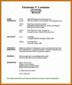 Free Basic Resume Templates Microsoft Word