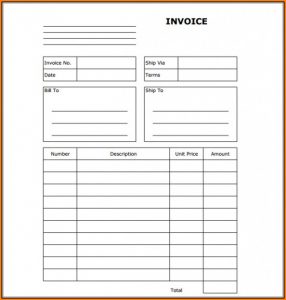 Free Blank Invoice Form To Print