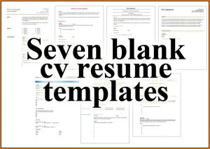 Free Blank Resume Templates Download