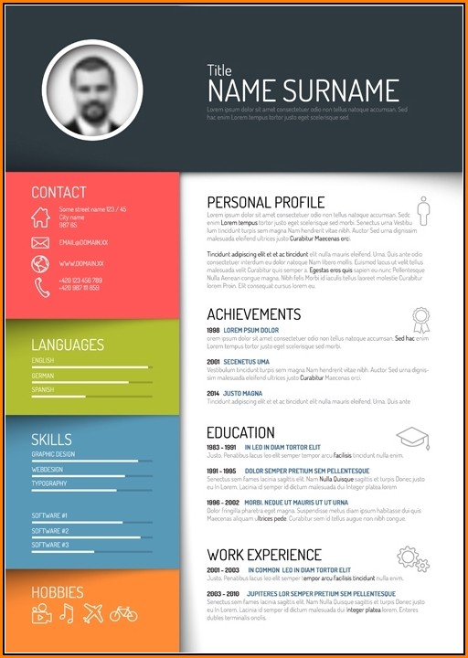 Free Colorful Resume Templates Microsoft Word