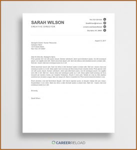 Free Cover Letter Templates Word