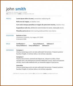 Free Download Resume Templates 2018