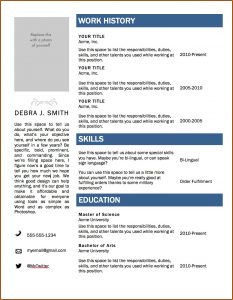 Free Microsoft Word Resume Template