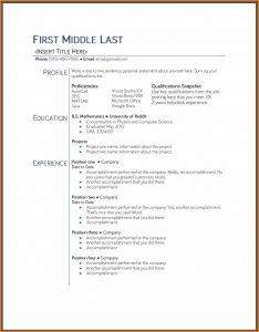 Free Modern Resume Templates Google Docs