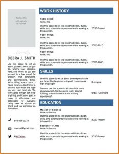 Free Ms Word Resume Templates 2018