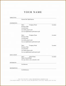 Free Online Resume Templates Printable