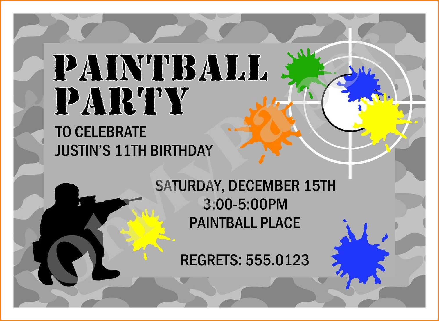 Free Paintball Invitation Templates