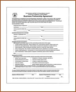 Free Partnership Agreement Form