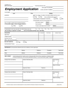 Free Printable Basic Job Application Form