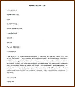 Free Printable Cover Letter