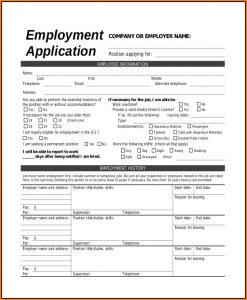 Free Printable Job Application Form Pdf