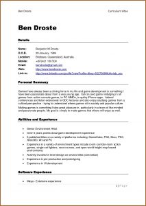 Free Printable Resume Examples