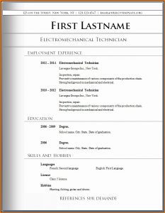 Free Resume Layout