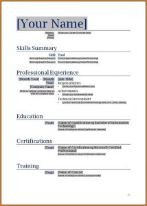 Free Resume Samples Printable