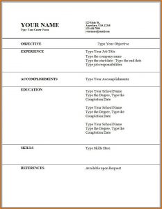 Free Resume Templates For Wordpad