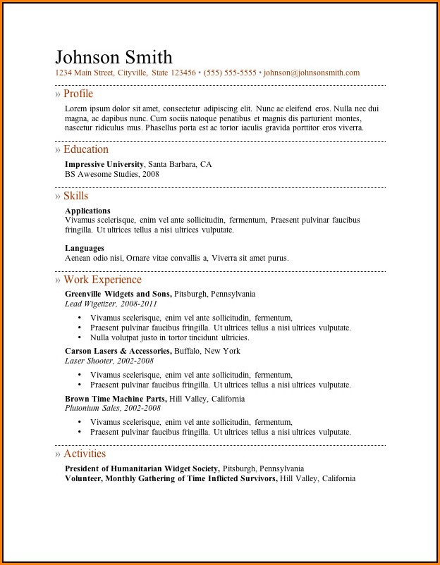 Free Resume Templates To Download