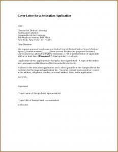 Free Sample Relocation Cover Letter
