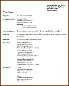 Free Student Resume Templates Download