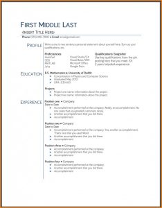 Free Student Resume Templates Microsoft Word