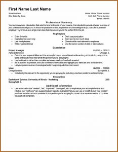 Generic Resume Template