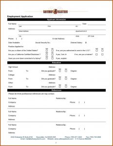 Grocery Job Application
