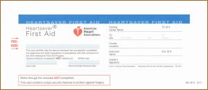Heartsaver First Aid Cpr Aed Card Template