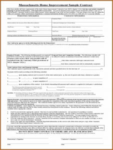 Home Improvement Contract Template Free