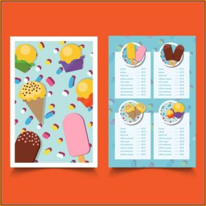 Ice Cream Menu Template Free Download