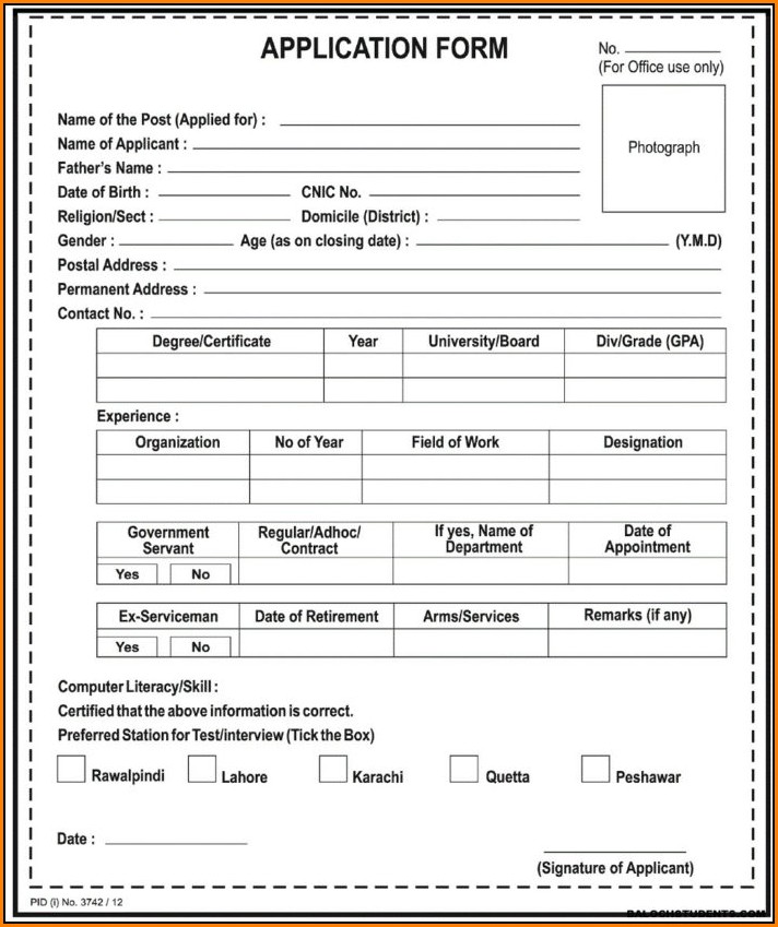 Job Application For Safeway Printable