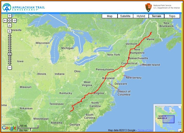 Map Of Appalachian Trail