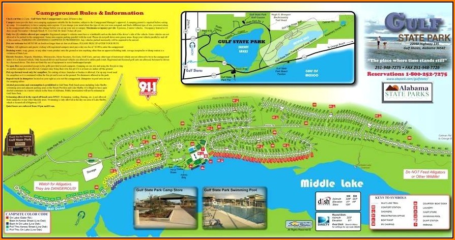 Map Of Gulf Shores State Park