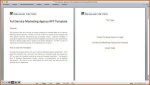 Marketing Agency Rfp Template