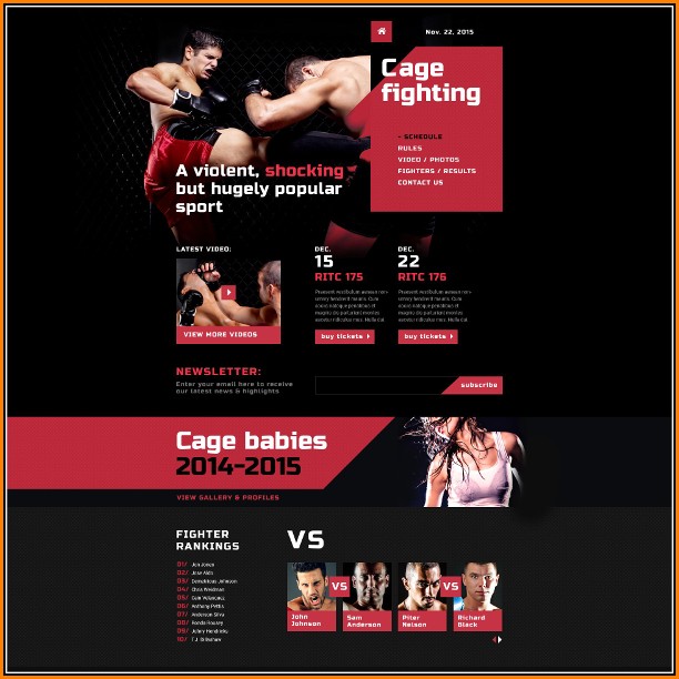 Martial Arts Website Templates Free Download