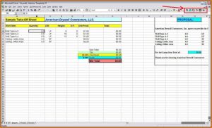 Material Takeoff Template Excel