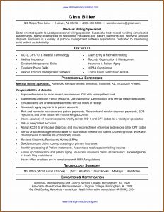 Medical Billing And Coding Resume Entry Level
