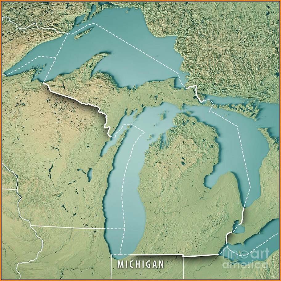 Michigan Topographic Map