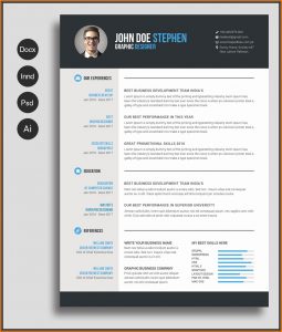 Modern Resume Template Free Download Docx
