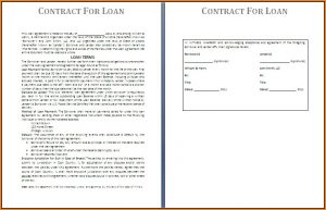 Money Loan Contract Template