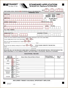 Nj Transit Job Application