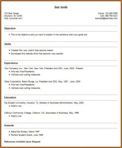 Online Resume Builder Free
